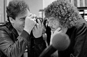 Jon getting a close-up of Al, 1985