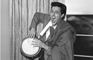 Al as Desi Arnaz in the Ricky music video, 1983