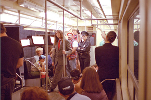 Photo shoot for the Poodle Hat cover, 2003